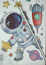 Наклейки в дитячий Космос для дітей! (лист 30 х 90 см) Б365-6 FXX, фото 5