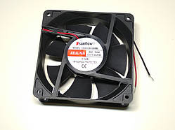 Вентилятор осьовий універсальний на втулках 7-лопостей квадратний 120х120х38/DC 12V/0.34 А Sunflow
