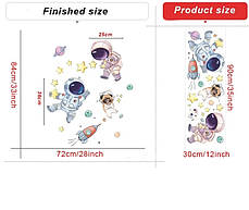 Наклейки в дитячий Космос для дітей! (лист 30 х 90 см) Б365-6 FXX, фото 2