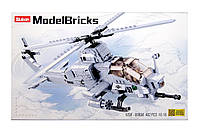 Конструктор Sluban M38-B0838 "Вертолёт Bell AH-1Z Viper", 482 детали, 2 фигурки