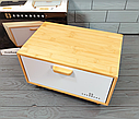 Хлібниця Edenberg EB-125 дерев'яна з відкидною кришкою, фото 4