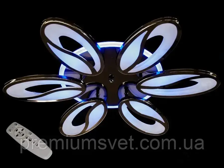 Люстра світлодіодна стельова 8090/6 BHR LED 3 color dimmer, фото 1