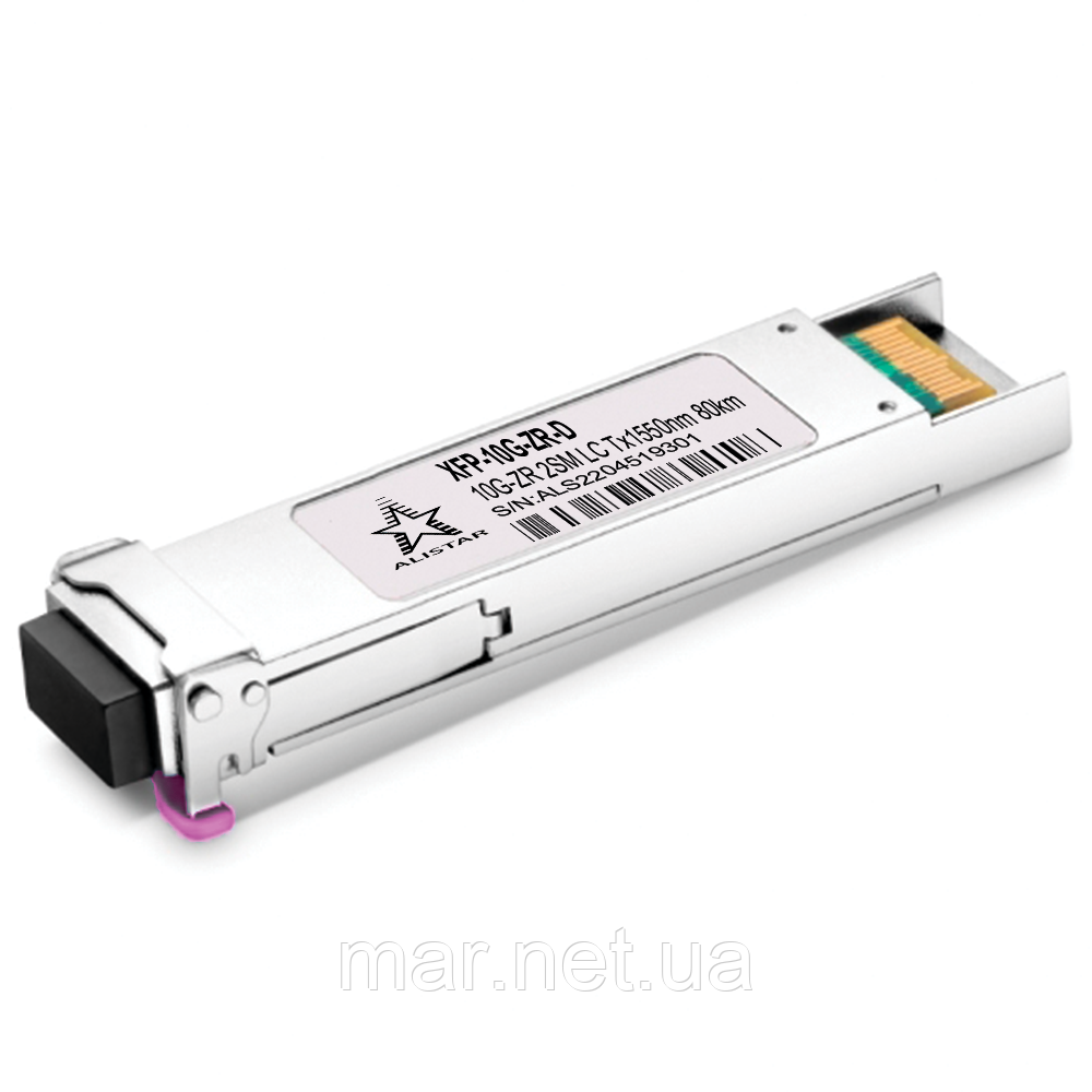 Модуль оптичний XFP 10GBASE-ZR 2SM LC 80KM 1550nm Alistar, фото 1