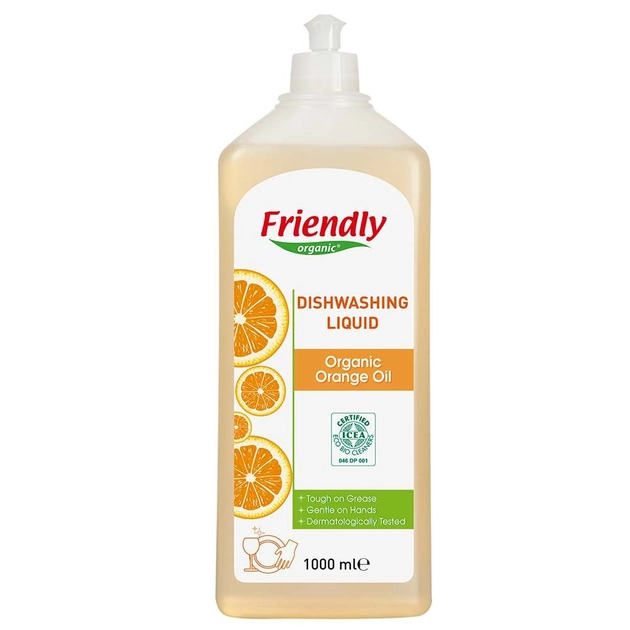 Засіб для миття посуду FRIENDLY ORGANIC Апельсинове масло, 1000 мл