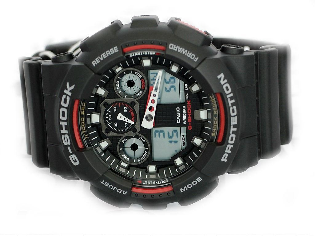 Часы мужские ударопрочные наручные оригинальные Япония Casio G-Shock GA-100-1A4ER с полимерным ремешком - фото 6 - id-p1847583273