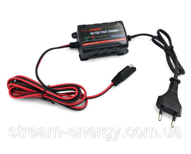 Автоматичний ЗП для акумуляторів 6V / 12V (MF, WET, AGM, GEL), Merlion TE4-023, 100-240V, Струм заряду 6 / 12V / 750mA