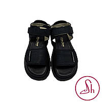 Чорні жіночі босоніжки на масивній підошві на липучках “Style Shoes”, фото 4