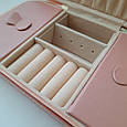 Скринька / органайзер для прикрас та біжутерії на блискавці Рожева 18x10 8642, фото 8