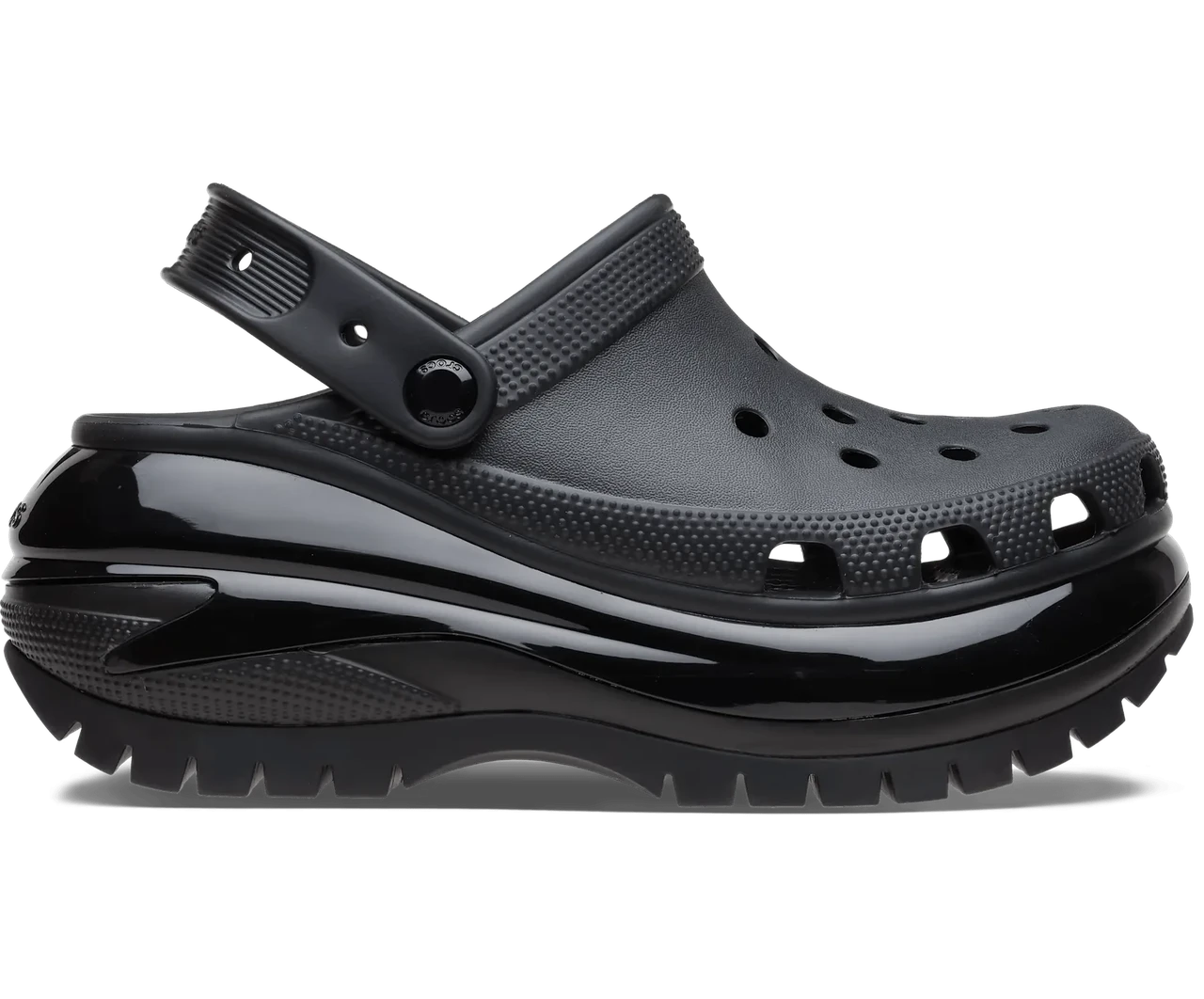 Crocs Mega Crush Clog Black — Жіночі Сабо Крокс Мега Краш Чорні Платформа — Оригінал
