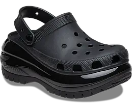 Crocs Mega Crush Clog Black — Жіночі Сабо Крокс Мега Краш Чорні Платформа — Оригінал, фото 3