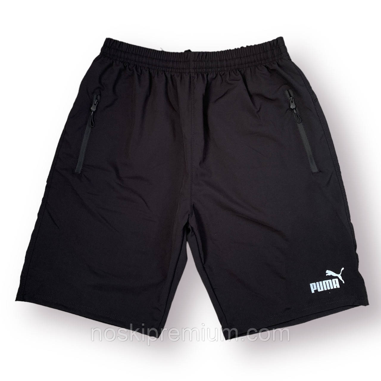 Шорти чоловічі спортивні плащівка мікрофібра батали Puma, розміри 56-64, чорні, 011587, фото 1