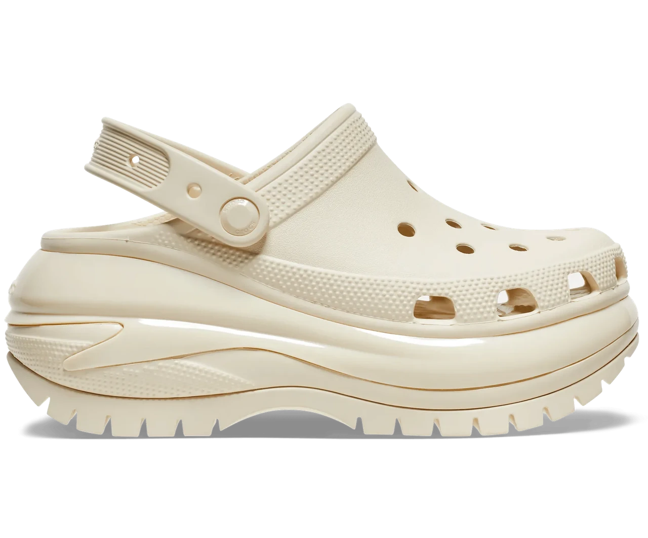 Crocs Mega Crush Clog Bone — Жіночі Сабо Крокс Мега Краш Кремові Платформа — Оригінал
