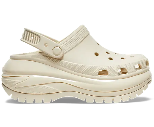 Crocs Mega Crush Clog Bone — Жіночі Сабо Крокс Мега Краш Кремові Платформа — Оригінал, фото 1