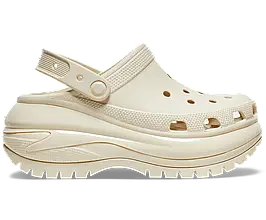 Crocs Mega Crush Clog Bone — Жіночі Сабо Крокс Мега Краш Кремові Платформа — Оригінал