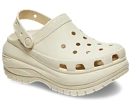 Crocs Mega Crush Clog Bone — Жіночі Сабо Крокс Мега Краш Кремові Платформа — Оригінал, фото 4