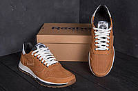 Чоловічі кросівки Reebok Classic Brown, чоловічі кросівки на літо, чоловічі шкіряні літні кросівки Рибок