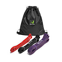 Резиновые петли для фитнеса и тренировок Workout Set (набор с 3 шт для подтягивания, спорта и турника)