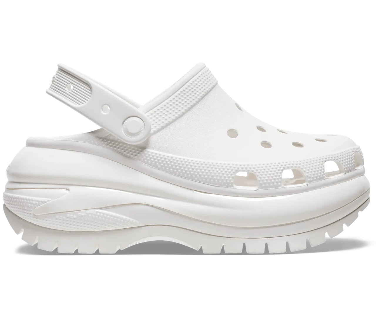 Crocs Mega Crush Clog White — Жіночі Сабо Крокс Мега Краш Білі Платформа — Оригінал