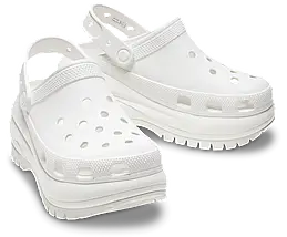 Crocs Mega Crush Clog White — Жіночі Сабо Крокс Мега Краш Білі Платформа — Оригінал, фото 6