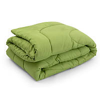 Теплое силиконовое всесезонное одеяло стеганое зелёное 172х205 в микрофибре (316.52СЛБ)