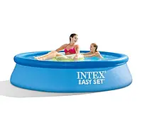 Бассейн Intex 28106 Easy Set 244х61 см круглый с надувным бортом кольцом объем 1942 литра