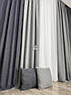 Комплект штор Duo №6 мікровелюр двокольорові мокрий асфальт+сірий на вікна у спальню/зал однотонні 2штори, фото 6