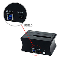 Док станція для HDD/SSD 2.5" 3.5" SATA III USB3.0 Shuole D1U3 оригінал, фото 5