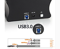 Док станція для HDD/SSD 2.5" 3.5" SATA III USB3.0 Shuole D1U3 оригінал, фото 10