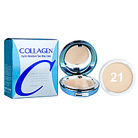 Пудра для лица с коллагеном и сменным блоком Enough Collagen Hydro Moisture Two Way Cake SPF25+ PA++ №21, 26 г