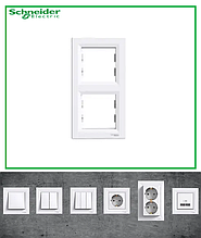 Рамка подвійна вертикальна біла Schneider Electric Asfora EPH5810221