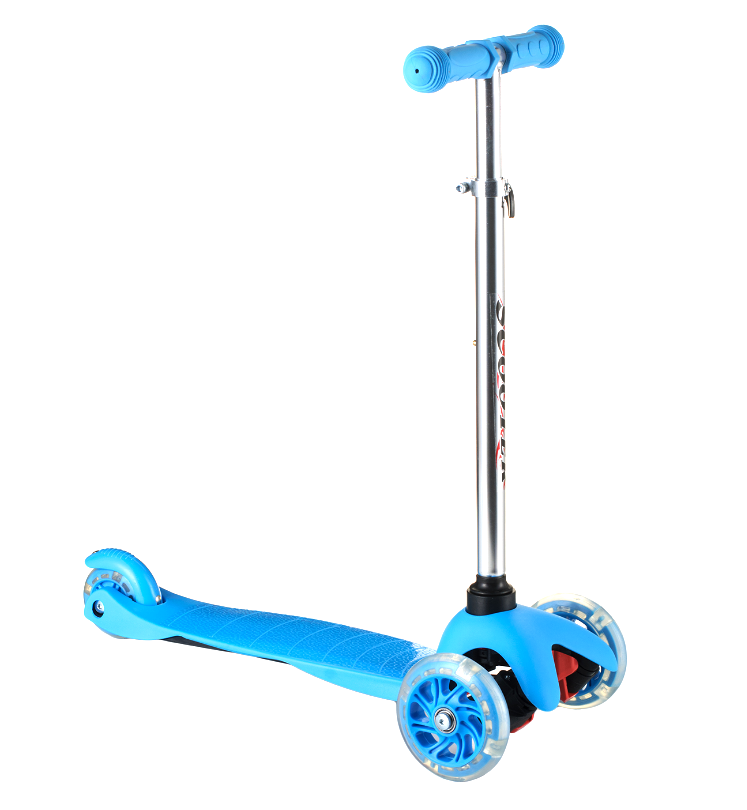 Scooter триколісний самокат з світяться колеса для дітей 1+ (блакитний)