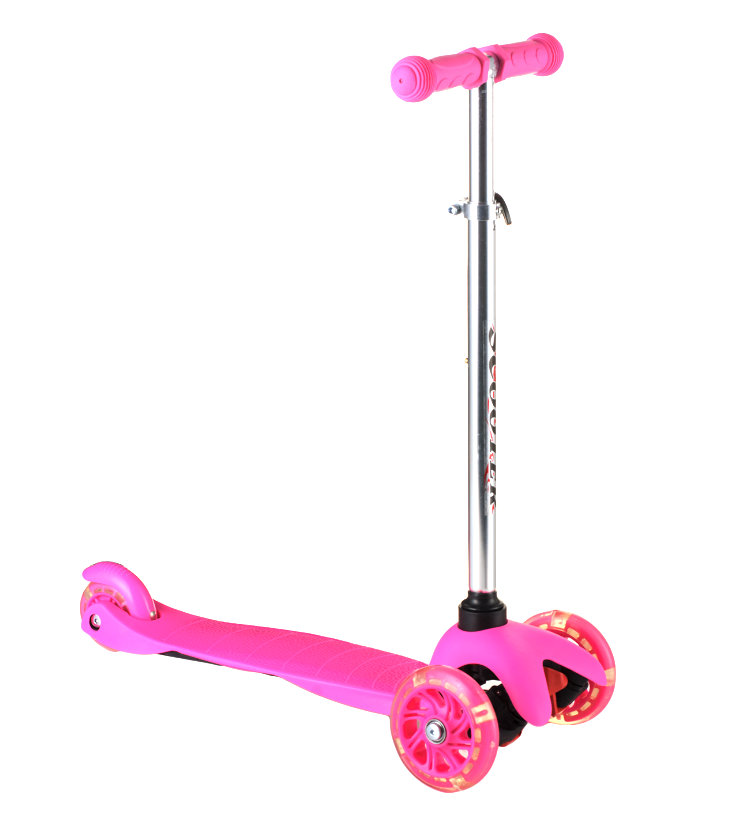 Scooter триколісний самокат з світяться колеса для дітей 1+ (рожевий)