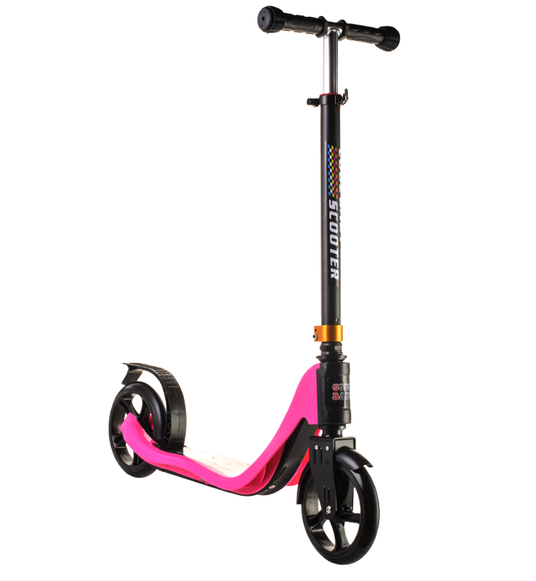 Scooter Cool Baby дитячий двоколісний самокат з підніжкою (рожевий)
