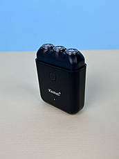 Портативна роторна електробритва KEMEI KM-1005, чорна, фото 4