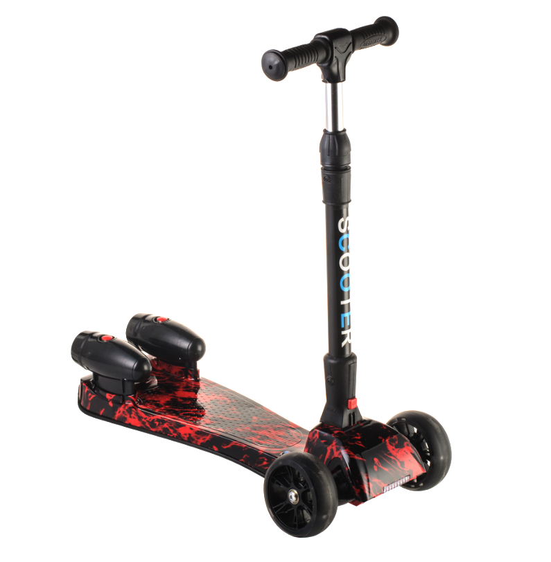 Scooter Ракета дитячий триколісний самокат з музикою і світяться турбінами (абстракція)