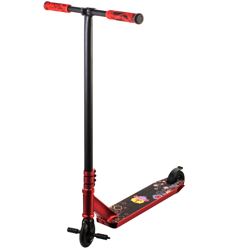 Scooter трюковий двоколісний самокат з пегами та HIC системою (червоний)