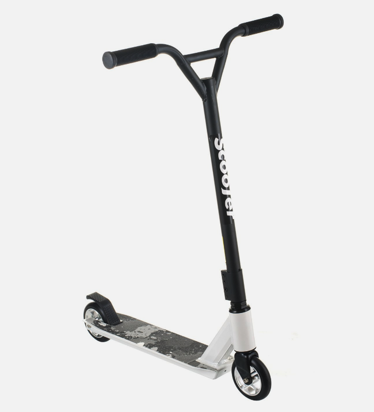 Трюковый двухколесный самокат Scooter з Y-образним кермом і різьбовий компресією (білий)