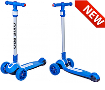 Maraton OXIE Триколісний дитячий складний самокат зі світловими ефектами Синій