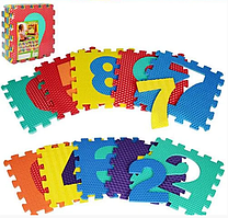 Eva M 2617 текстурний дитячий масажний килимок мозаїка м'який Цифри