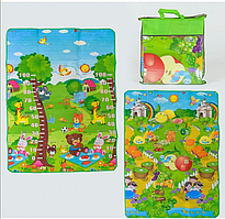 Metr+ 36557 дитячий м'який двосторонній килимок ростомір 180*120 см .