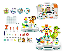 Розвиваюча дитяча мозаїка у валізі з викруткою N5016