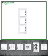 Рамка потрійна вертикальна біла Schneider Electric Asfora EPH5810321