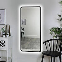Зеркало с Led подсветкой ростовое 1300х600 мм белое Чорний