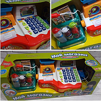 Мой магазин Play Smart 7256 детский игровой набор с аксессуарами и кассовый аппарат выдаёт чек