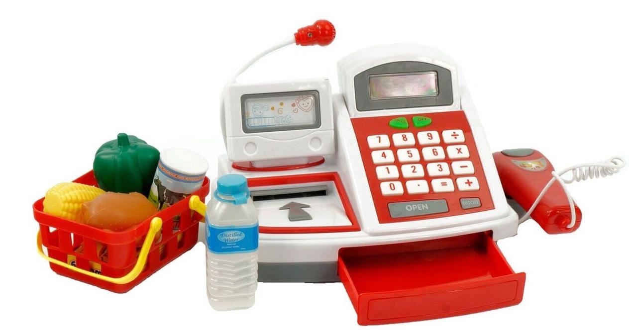 Дитячий іграшковий касовий апарат з калькулятором і мікрофоном Metr+ 5611 N