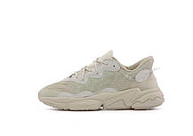 Жіночі кросівки Adidas Ozweego Light beige Адидас Озвего бежеві текстиль рефлективні, фото 5