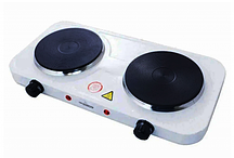 Електроплита на 2 конфорки дискова з нержавіючої сталі CB-3746 Crownberg