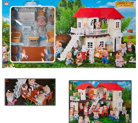 Будиночок у лісі Sweet Family 012-01 ігровий набір із меблями та флоксовими котиками