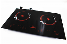 Інфрачервона електроплита на 2 конфорки з склокерамічною поверхнею CB-1330 Crownberg