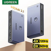 Переключатель HDMI 2.1 UGREEN CM624 сплиттер HDMI Switch (3 in 1 out) 8K Ultra HD DRR HDR 3D (15604) NEW